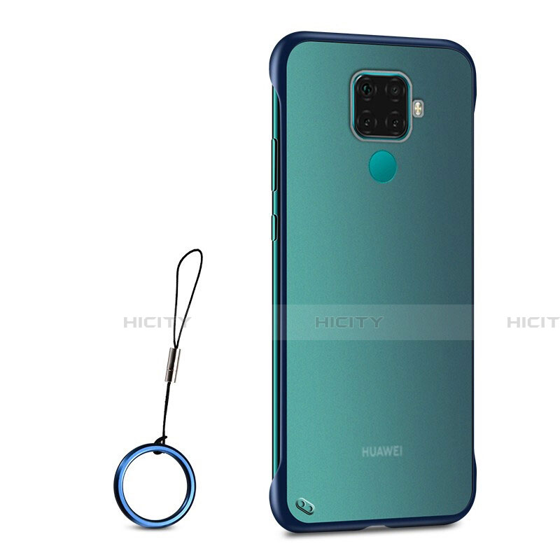 Coque Antichocs Rigide Transparente Crystal Etui Housse H01 pour Huawei Mate 30 Lite Bleu Plus