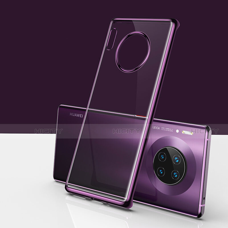 Coque Antichocs Rigide Transparente Crystal Etui Housse H01 pour Huawei Mate 30 Pro 5G Violet Plus