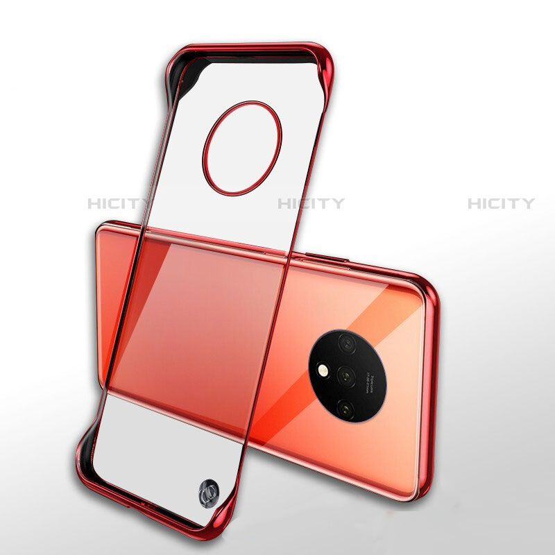 Coque Antichocs Rigide Transparente Crystal Etui Housse H01 pour OnePlus 7T Rouge Plus