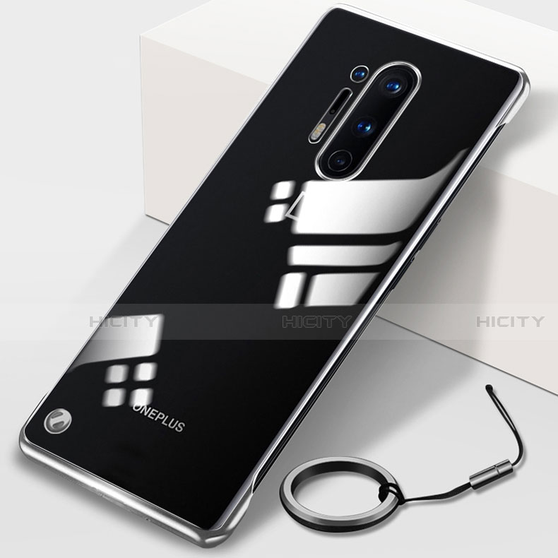 Coque Antichocs Rigide Transparente Crystal Etui Housse H01 pour OnePlus 8 Pro Argent Plus