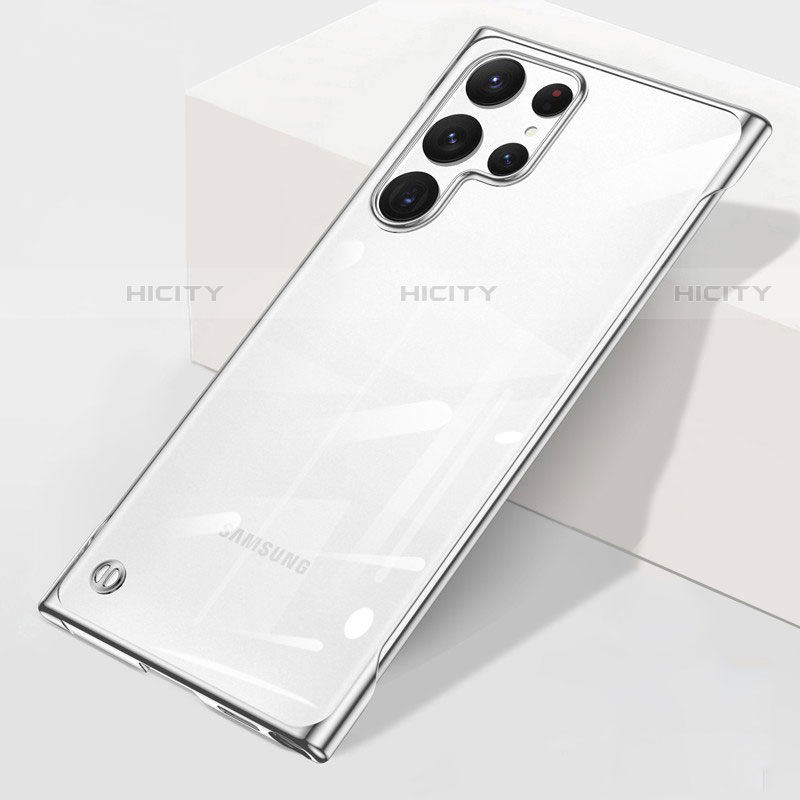 Coque Antichocs Rigide Transparente Crystal Etui Housse H01 pour Samsung Galaxy S21 Ultra 5G Argent Plus