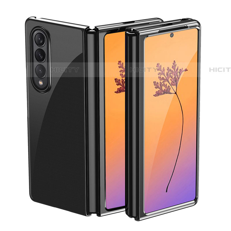 Coque Antichocs Rigide Transparente Crystal Etui Housse H01 pour Samsung Galaxy Z Fold4 5G Noir Plus