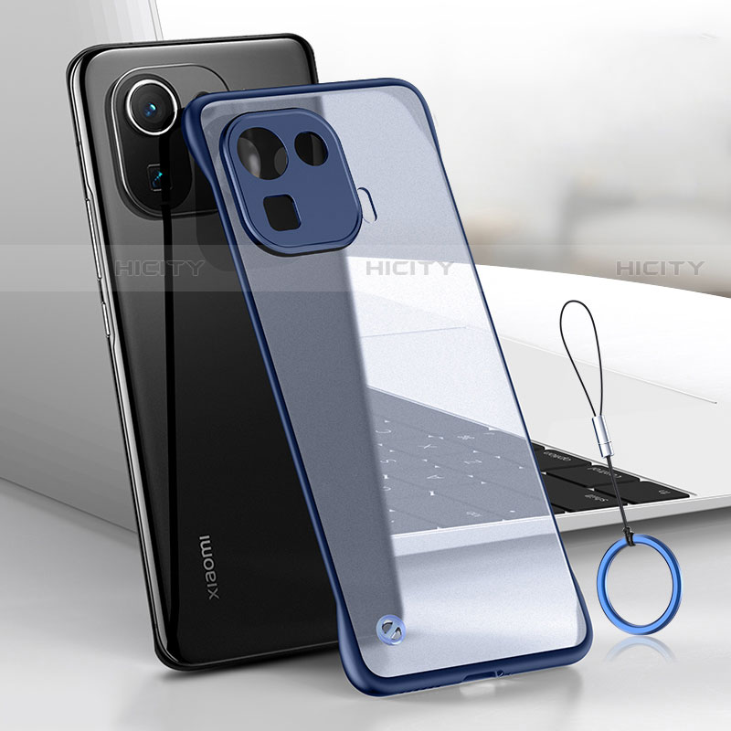 Coque Antichocs Rigide Transparente Crystal Etui Housse H01 pour Xiaomi Mi 11 Pro 5G Bleu Plus