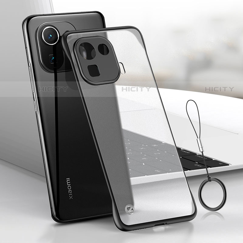 Coque Antichocs Rigide Transparente Crystal Etui Housse H01 pour Xiaomi Mi 11 Pro 5G Noir Plus