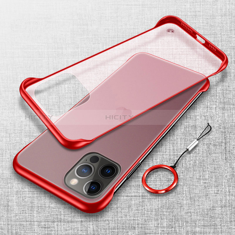 Coque Antichocs Rigide Transparente Crystal Etui Housse H02 pour Apple iPhone 15 Pro Max Rouge Plus