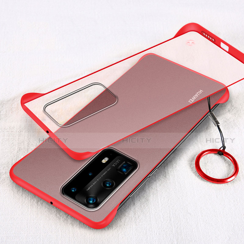 Coque Antichocs Rigide Transparente Crystal Etui Housse H02 pour Huawei P40 Pro+ Plus Rouge Plus