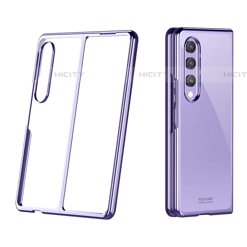 Coque Antichocs Rigide Transparente Crystal Etui Housse H02 pour Samsung Galaxy Z Fold4 5G Violet Plus