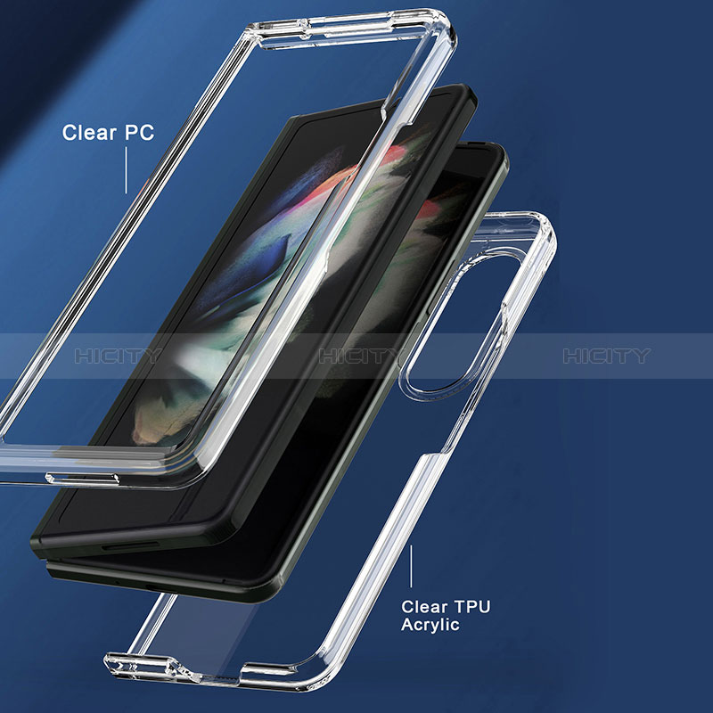 Coque Antichocs Rigide Transparente Crystal Etui Housse H03 pour Samsung Galaxy Z Fold3 5G Plus