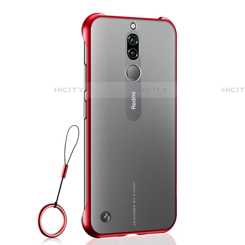 Coque Antichocs Rigide Transparente Crystal Etui Housse H03 pour Xiaomi Redmi 8 Rouge Plus