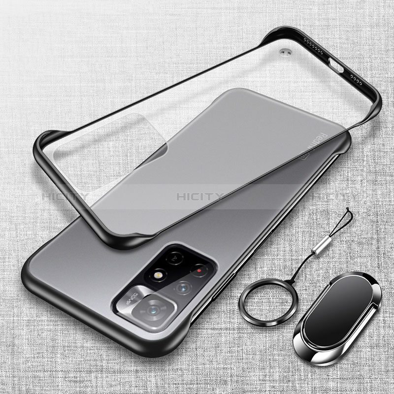 Coque Antichocs Rigide Transparente Crystal Etui Housse H03 pour Xiaomi Redmi Note 11 5G Noir Plus