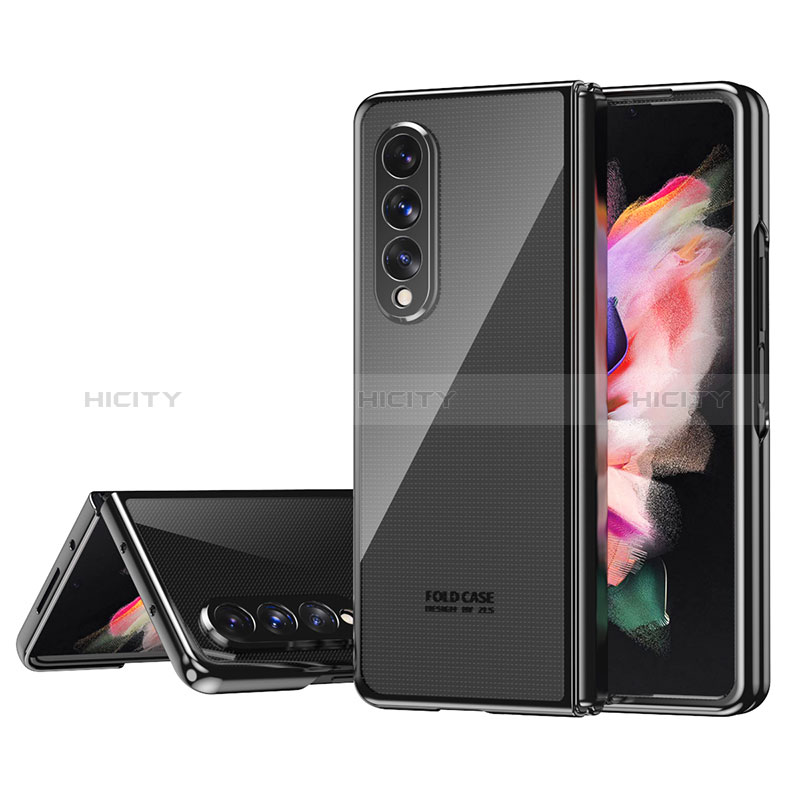 Coque Antichocs Rigide Transparente Crystal Etui Housse H04 pour Samsung Galaxy Z Fold3 5G Noir Plus