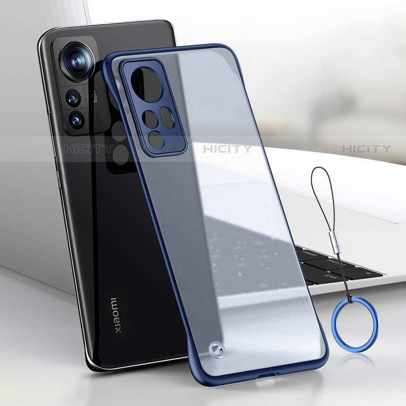 Coque Antichocs Rigide Transparente Crystal Etui Housse H04 pour Xiaomi Mi 12 5G Bleu Plus