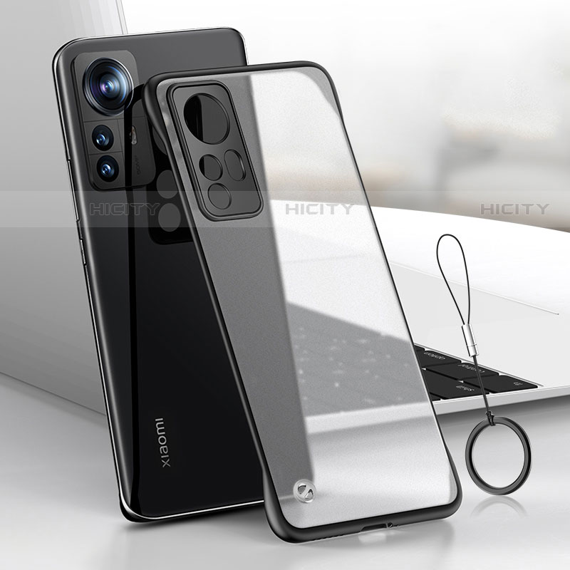 Coque Antichocs Rigide Transparente Crystal Etui Housse H04 pour Xiaomi Mi 12 Pro 5G Noir Plus
