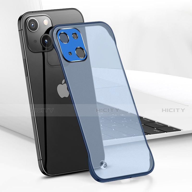 Coque Antichocs Rigide Transparente Crystal Etui Housse H05 pour Apple iPhone 14 Plus Bleu Plus