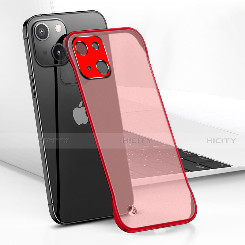 Coque Antichocs Rigide Transparente Crystal Etui Housse H05 pour Apple iPhone 15 Plus Rouge Plus