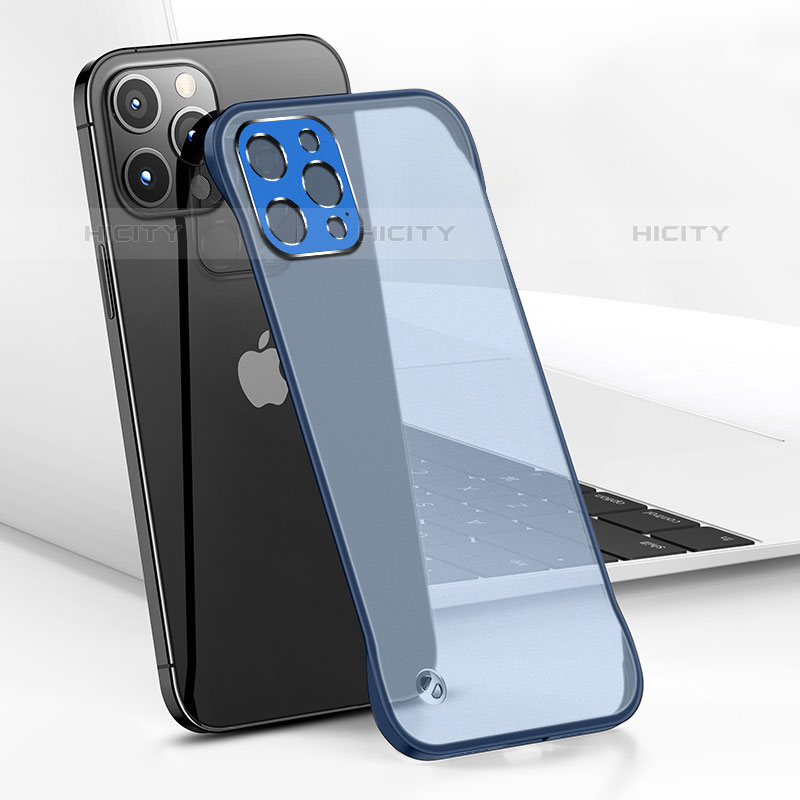 Coque Antichocs Rigide Transparente Crystal Etui Housse H05 pour Apple iPhone 15 Pro Max Bleu Plus