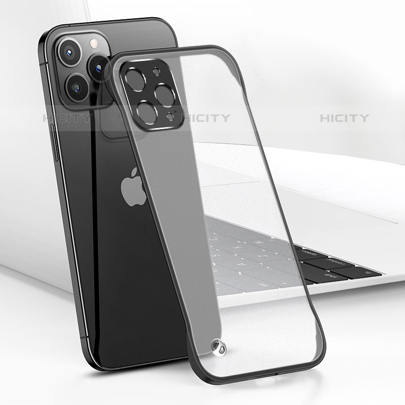 Coque Antichocs Rigide Transparente Crystal Etui Housse H05 pour Apple iPhone 15 Pro Max Noir Plus