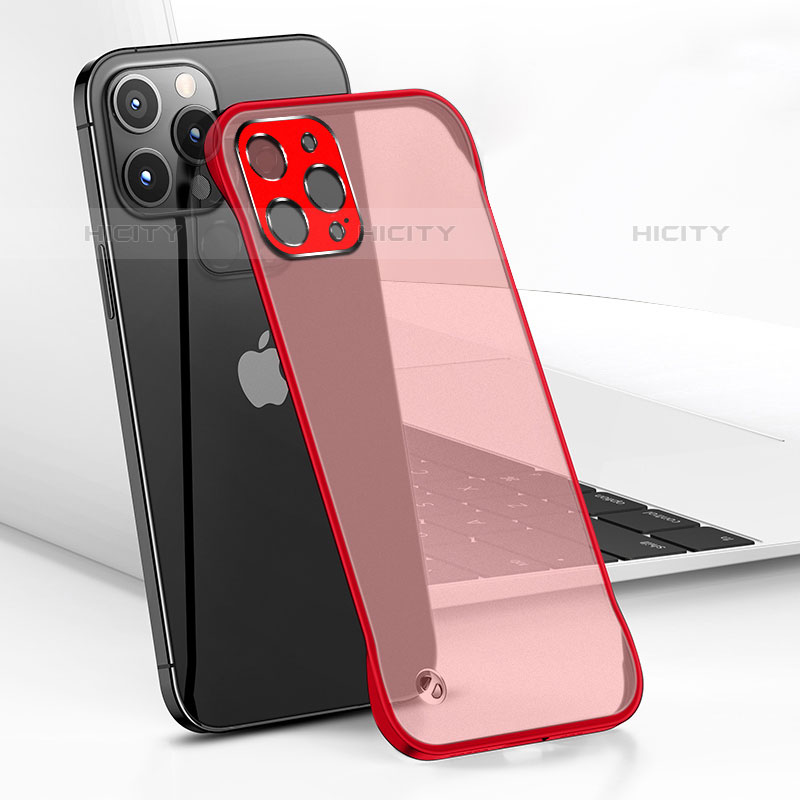 Coque Antichocs Rigide Transparente Crystal Etui Housse H05 pour Apple iPhone 15 Pro Max Rouge Plus