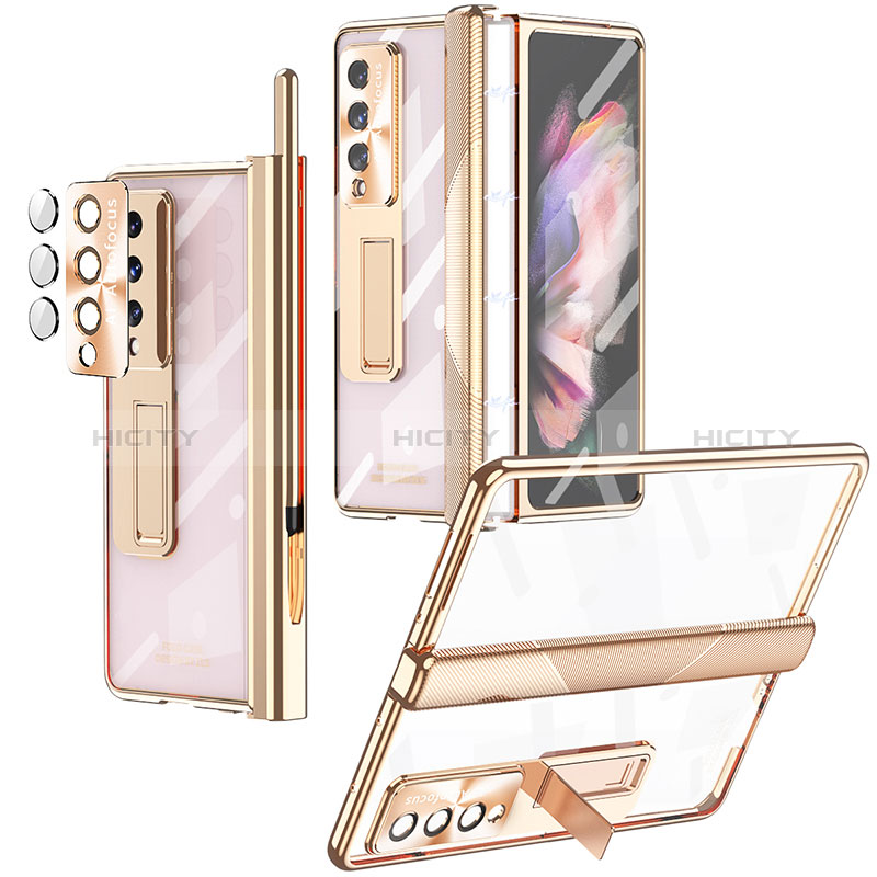 Coque Antichocs Rigide Transparente Crystal Etui Housse H05 pour Samsung Galaxy Z Fold3 5G Or Plus