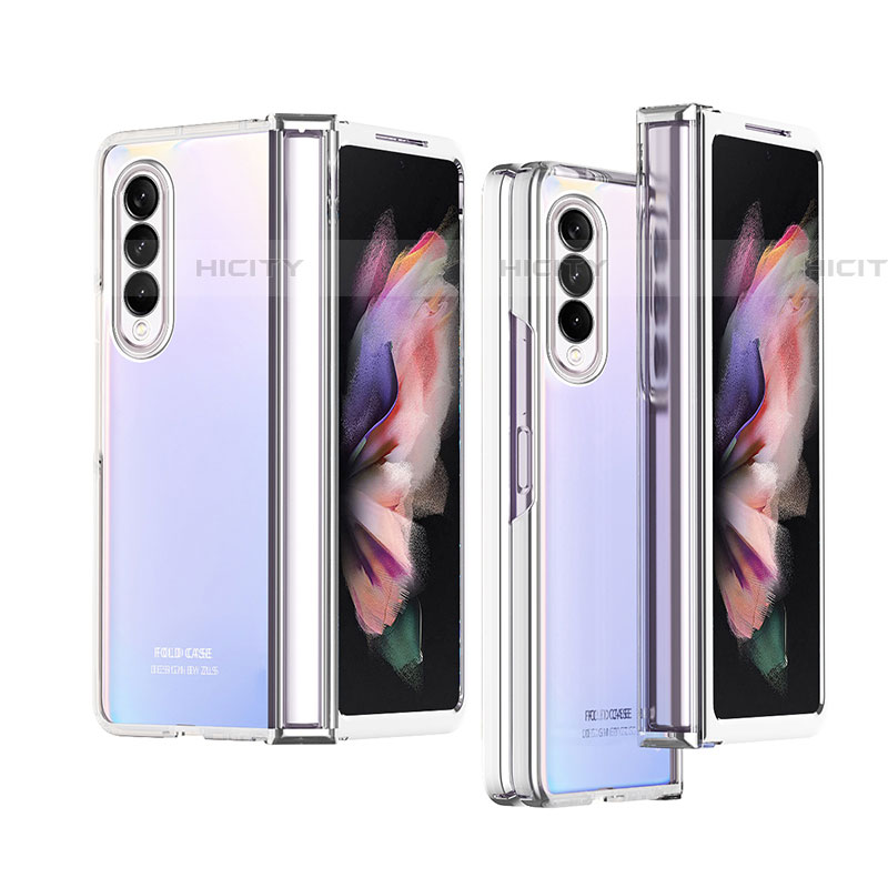 Coque Antichocs Rigide Transparente Crystal Etui Housse H06 pour Samsung Galaxy Z Fold4 5G Argent Plus