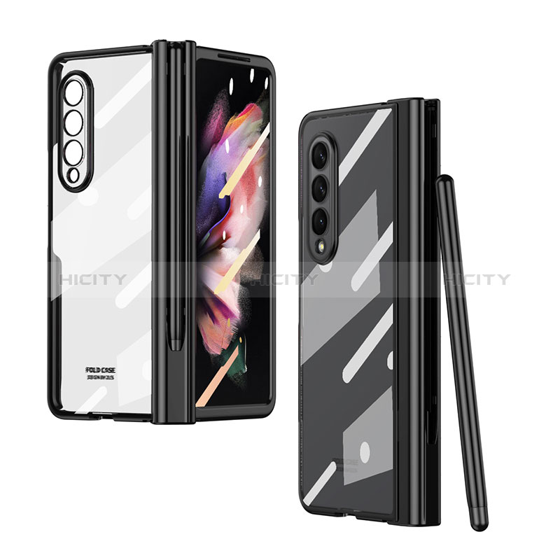 Coque Antichocs Rigide Transparente Crystal Etui Housse H07 pour Samsung Galaxy Z Fold3 5G Noir Plus