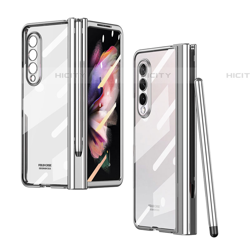 Coque Antichocs Rigide Transparente Crystal Etui Housse H07 pour Samsung Galaxy Z Fold4 5G Argent Plus