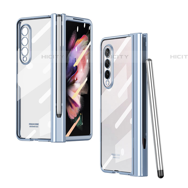 Coque Antichocs Rigide Transparente Crystal Etui Housse H07 pour Samsung Galaxy Z Fold4 5G Bleu Plus