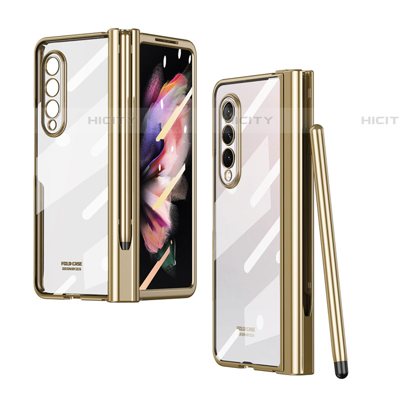 Coque Antichocs Rigide Transparente Crystal Etui Housse H07 pour Samsung Galaxy Z Fold4 5G Or Plus