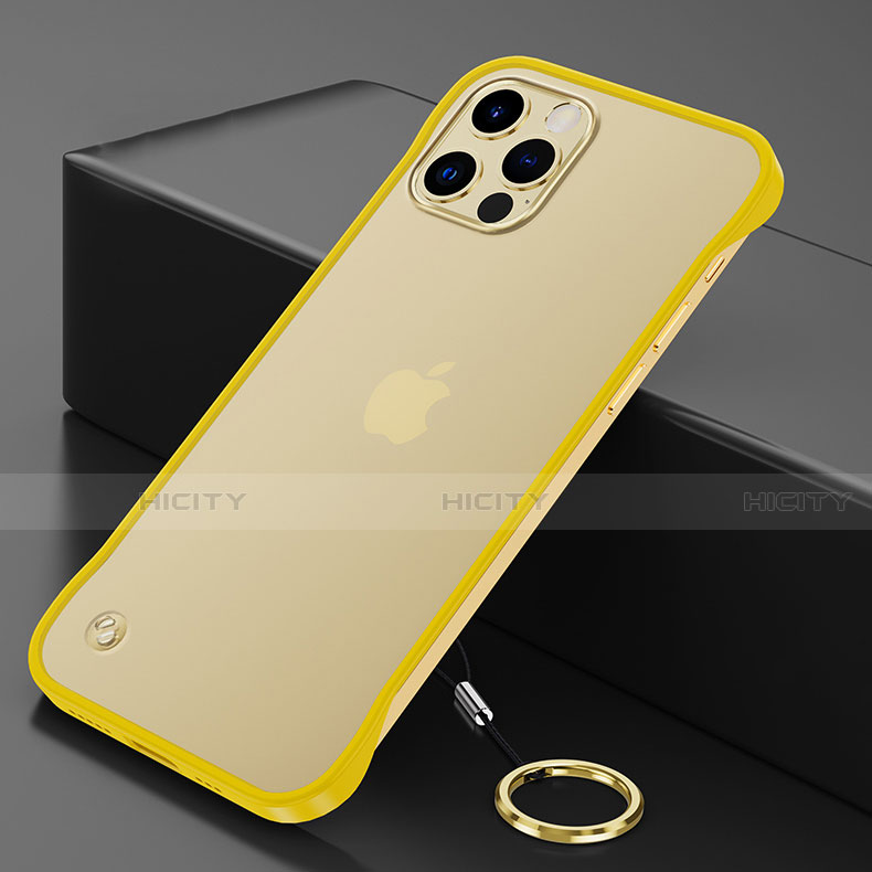 Coque Antichocs Rigide Transparente Crystal Etui Housse N01 pour Apple iPhone 12 Pro Jaune Plus