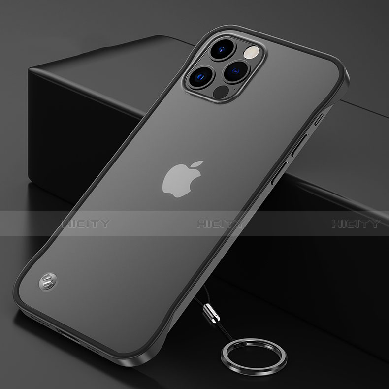 Coque Antichocs Rigide Transparente Crystal Etui Housse N01 pour Apple iPhone 12 Pro Noir Plus