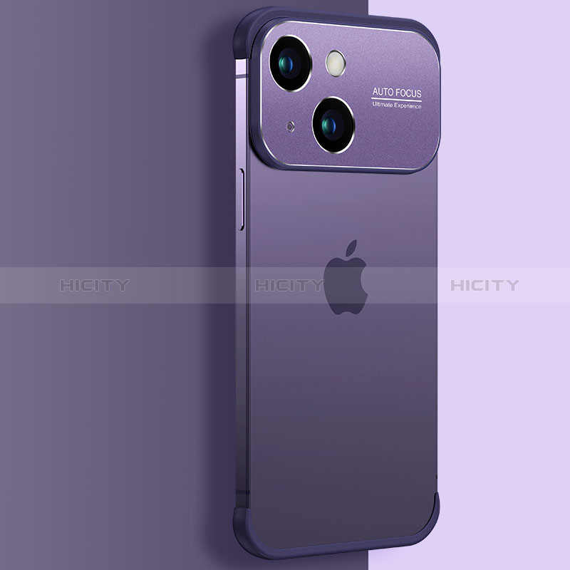 Coque Antichocs Rigide Transparente Crystal Etui Housse QC3 pour Apple iPhone 14 Plus Violet Plus