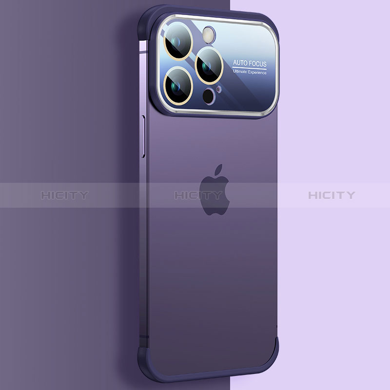 Coque Antichocs Rigide Transparente Crystal Etui Housse QC4 pour Apple iPhone 14 Pro Max Violet Plus