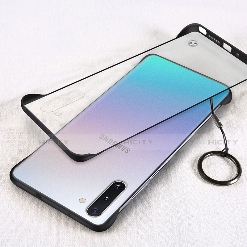 Coque Antichocs Rigide Transparente Crystal Etui Housse S01 pour Samsung Galaxy Note 10 5G Noir Plus