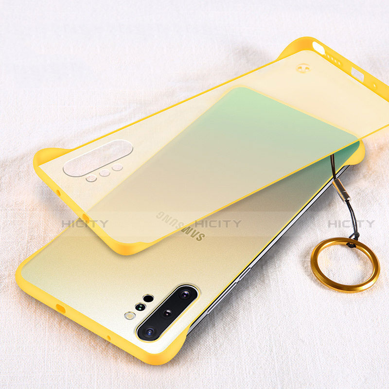 Coque Antichocs Rigide Transparente Crystal Etui Housse S01 pour Samsung Galaxy Note 10 Plus 5G Jaune Plus