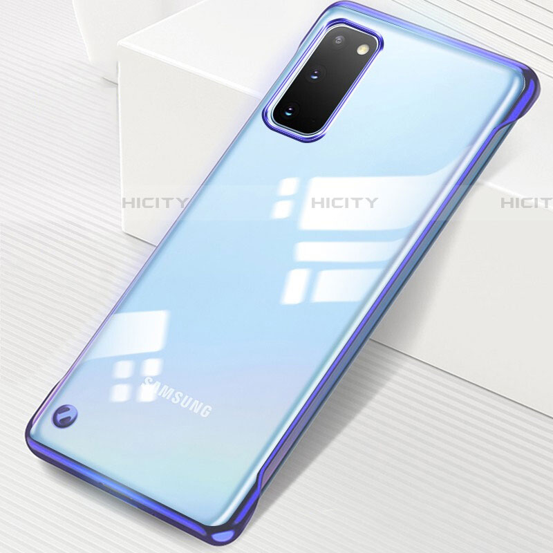 Coque Antichocs Rigide Transparente Crystal Etui Housse S01 pour Samsung Galaxy S20 5G Bleu Plus