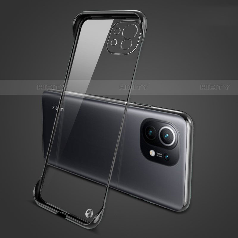 Coque Antichocs Rigide Transparente Crystal Etui Housse S01 pour Xiaomi Mi 11 Lite 4G Noir Plus