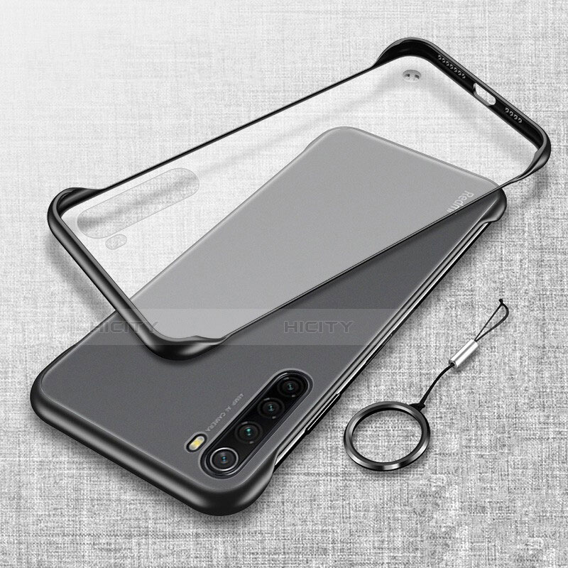 Coque Antichocs Rigide Transparente Crystal Etui Housse S01 pour Xiaomi Redmi Note 8 (2021) Noir Plus
