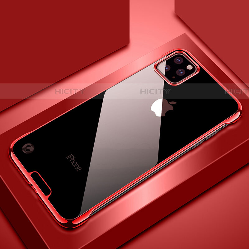 Coque Antichocs Rigide Transparente Crystal Etui Housse S02 pour Apple iPhone 11 Pro Max Rouge Plus