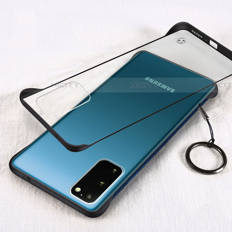 Coque Antichocs Rigide Transparente Crystal Etui Housse S02 pour Samsung Galaxy S20 Noir Plus