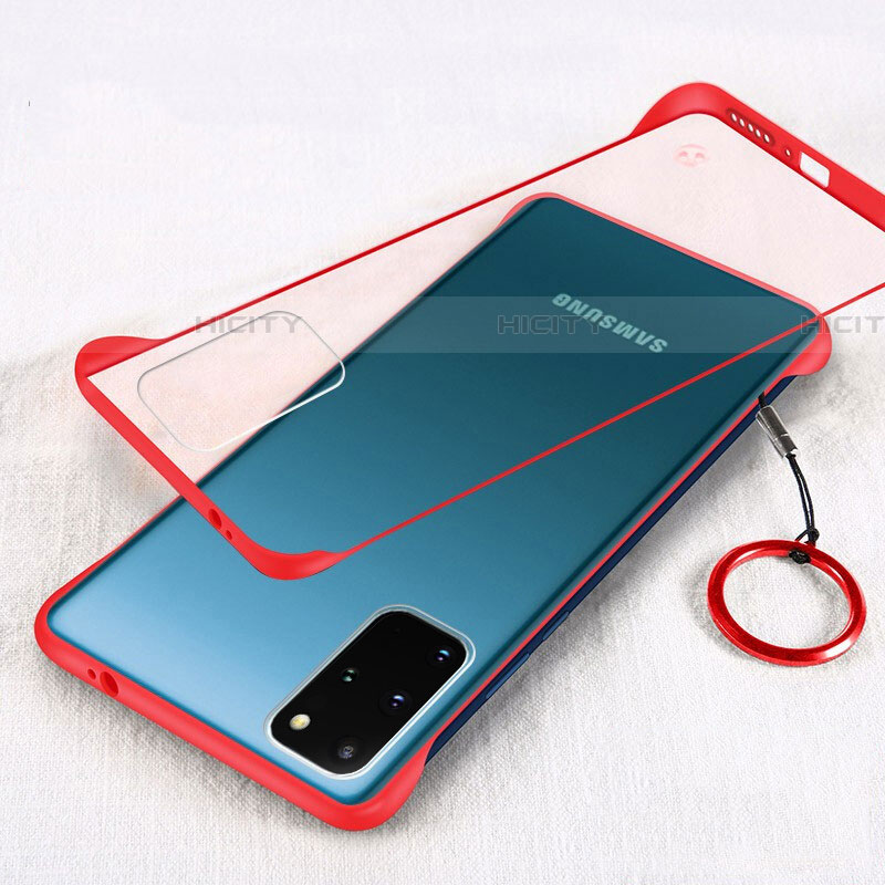 Coque Antichocs Rigide Transparente Crystal Etui Housse S02 pour Samsung Galaxy S20 Plus 5G Rouge Plus