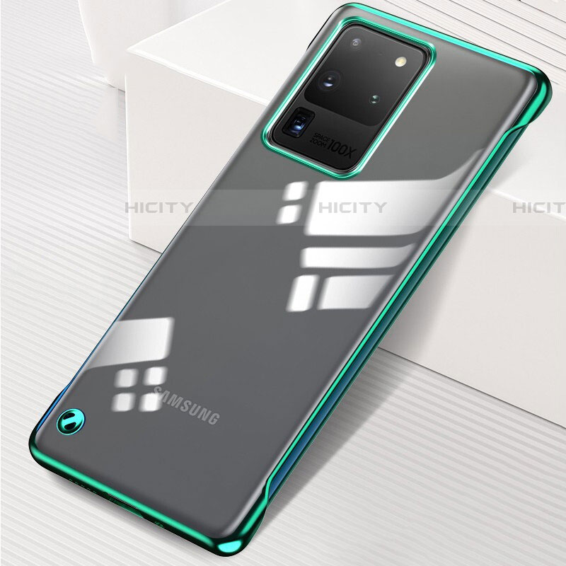 Coque Antichocs Rigide Transparente Crystal Etui Housse S02 pour Samsung Galaxy S20 Ultra Vert Plus