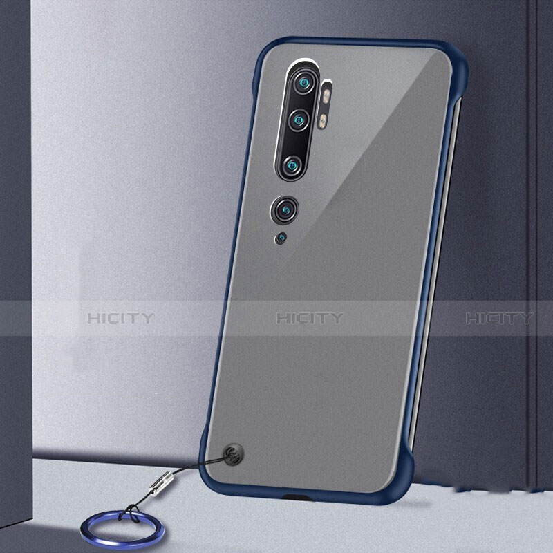 Coque Antichocs Rigide Transparente Crystal Etui Housse S02 pour Xiaomi Mi Note 10 Pro Bleu Plus