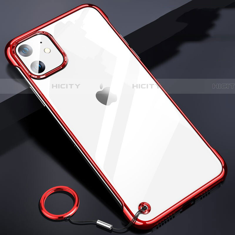 Coque Antichocs Rigide Transparente Crystal Etui Housse S03 pour Apple iPhone 11 Rouge Plus