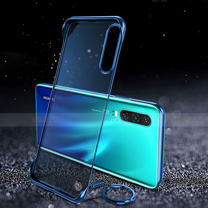 Coque Antichocs Rigide Transparente Crystal Etui Housse S03 pour Huawei P30 Bleu Plus