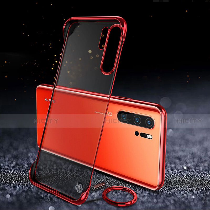 Coque Antichocs Rigide Transparente Crystal Etui Housse S03 pour Huawei P30 Pro New Edition Rouge Plus