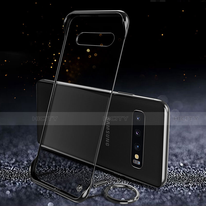 Coque Antichocs Rigide Transparente Crystal Etui Housse S03 pour Samsung Galaxy S10 Noir Plus