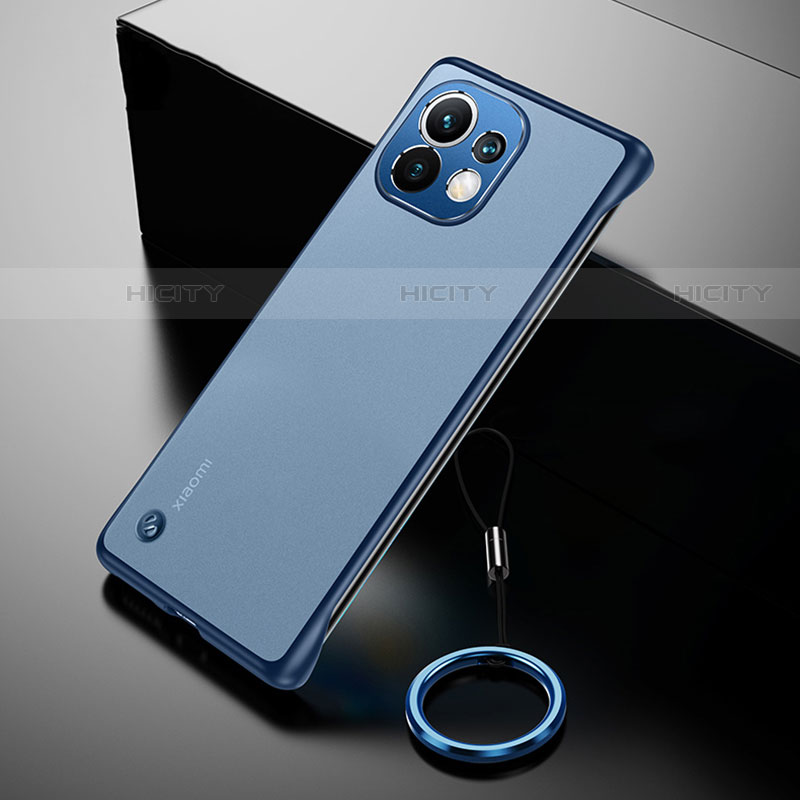 Coque Antichocs Rigide Transparente Crystal Etui Housse S03 pour Xiaomi Mi 11 Lite 4G Bleu Plus