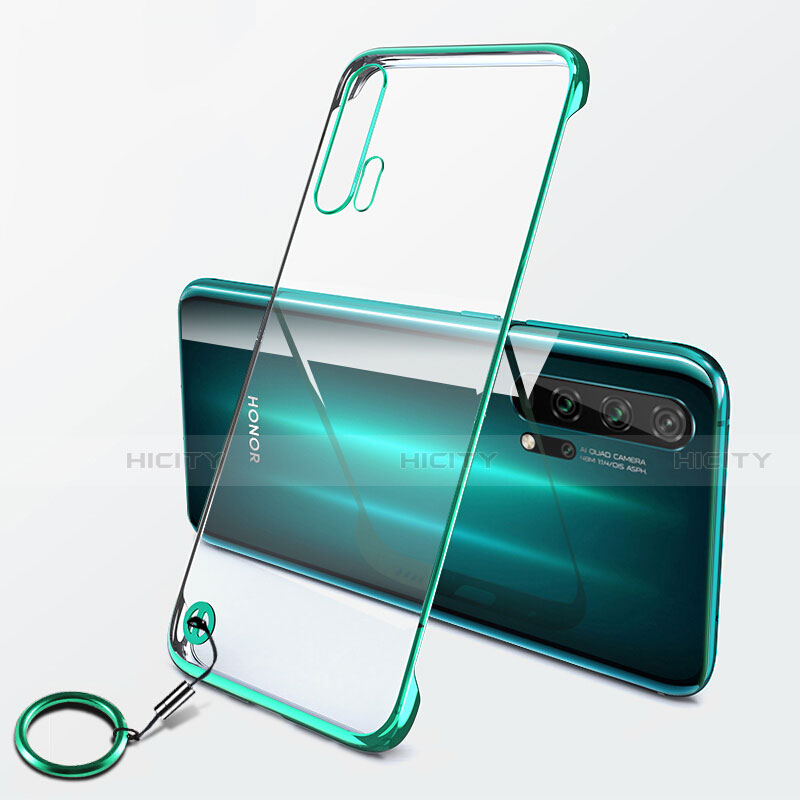 Coque Antichocs Rigide Transparente Crystal Etui Housse S04 pour Huawei Honor 20 Pro Vert Plus