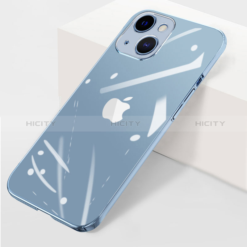 Coque Antichocs Rigide Transparente Crystal Etui Housse WT1 pour Apple iPhone 14 Plus Bleu Ciel Plus