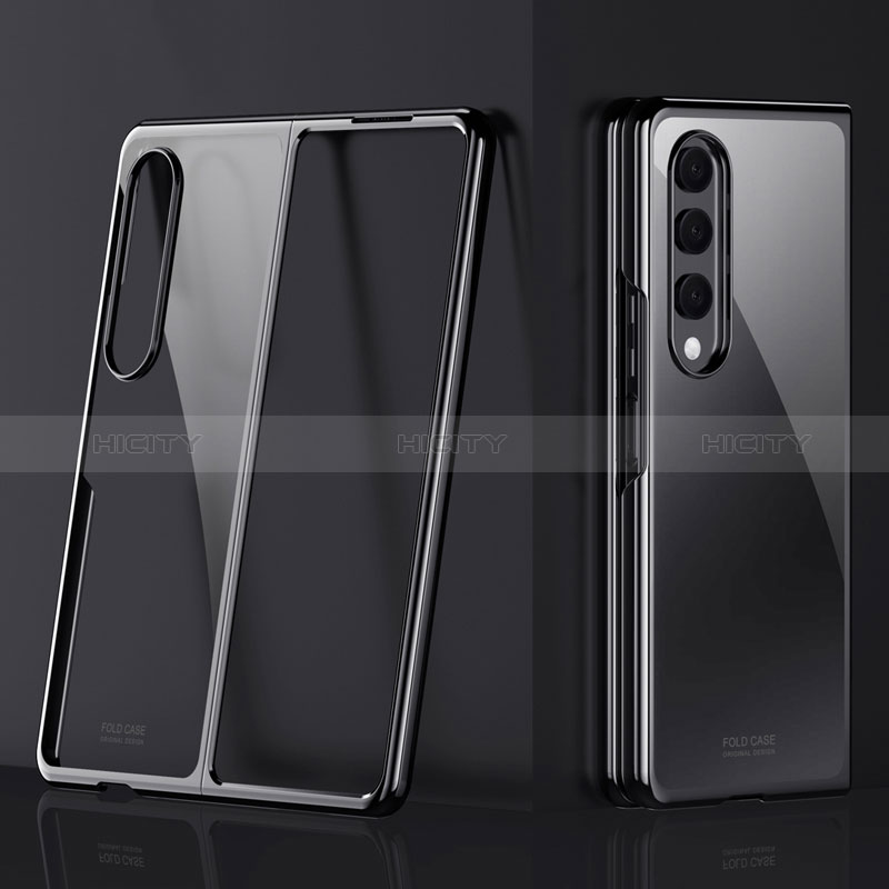 Coque Antichocs Rigide Transparente Crystal Etui Housse Z01 pour Samsung Galaxy Z Fold3 5G Noir Plus